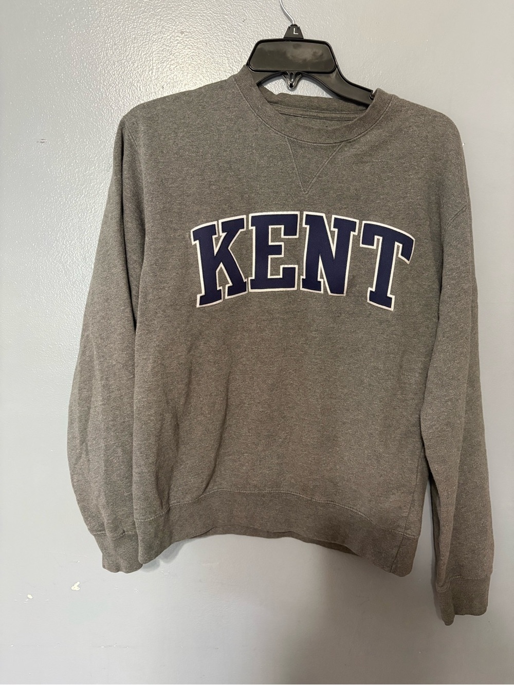 Keen Gray Crewneck Sweatshirt with Navy Lettering